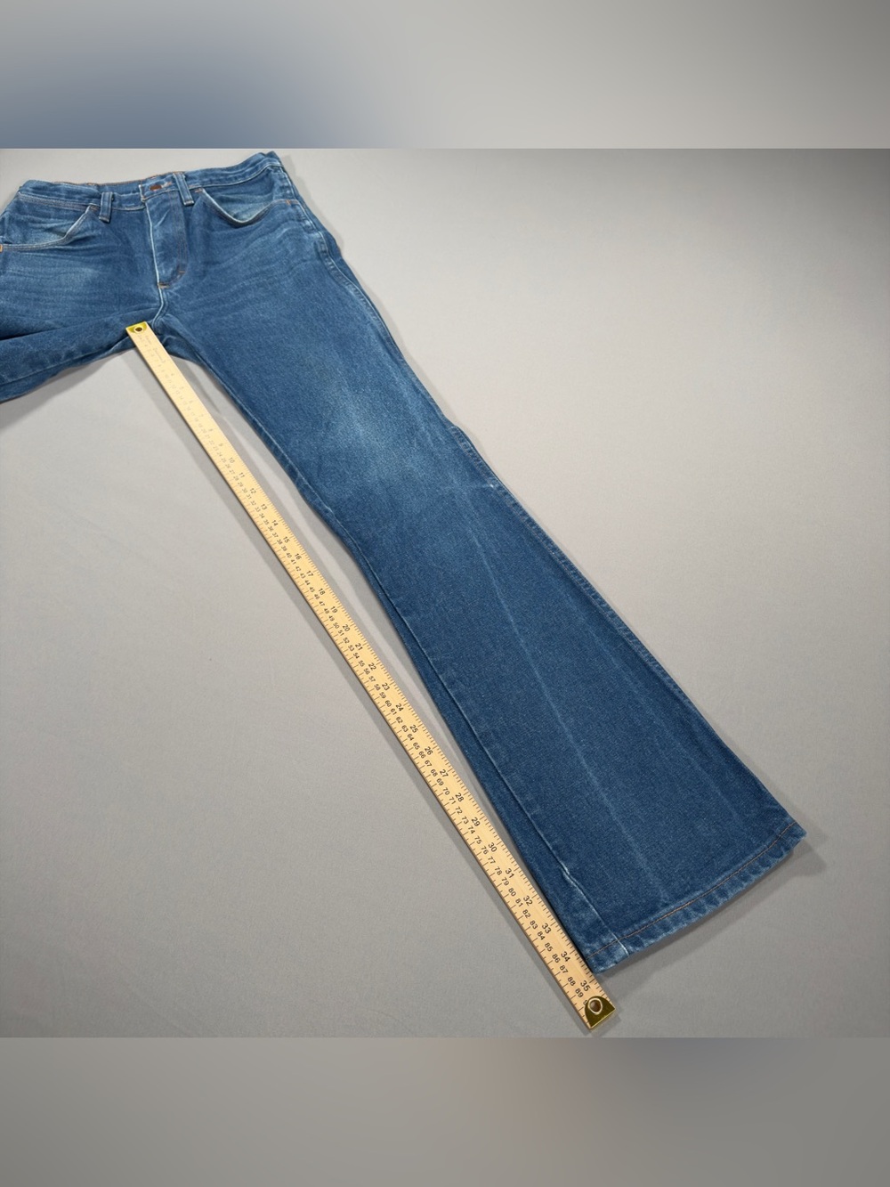 Vintage Wrangler 935NAV Cowboy Cut 31x36 (Fits 30x35) Slim Bootcut Denim Jeans - Picture 12 of 13